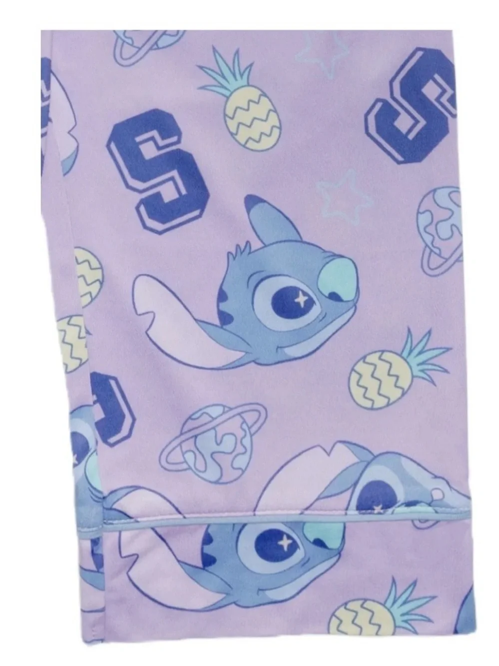Disney Purple Stitch Short-Sleeve Cotton Pajama Set